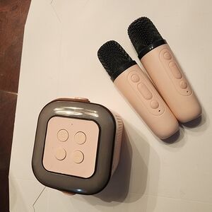 Pink Wireless Microphone Set